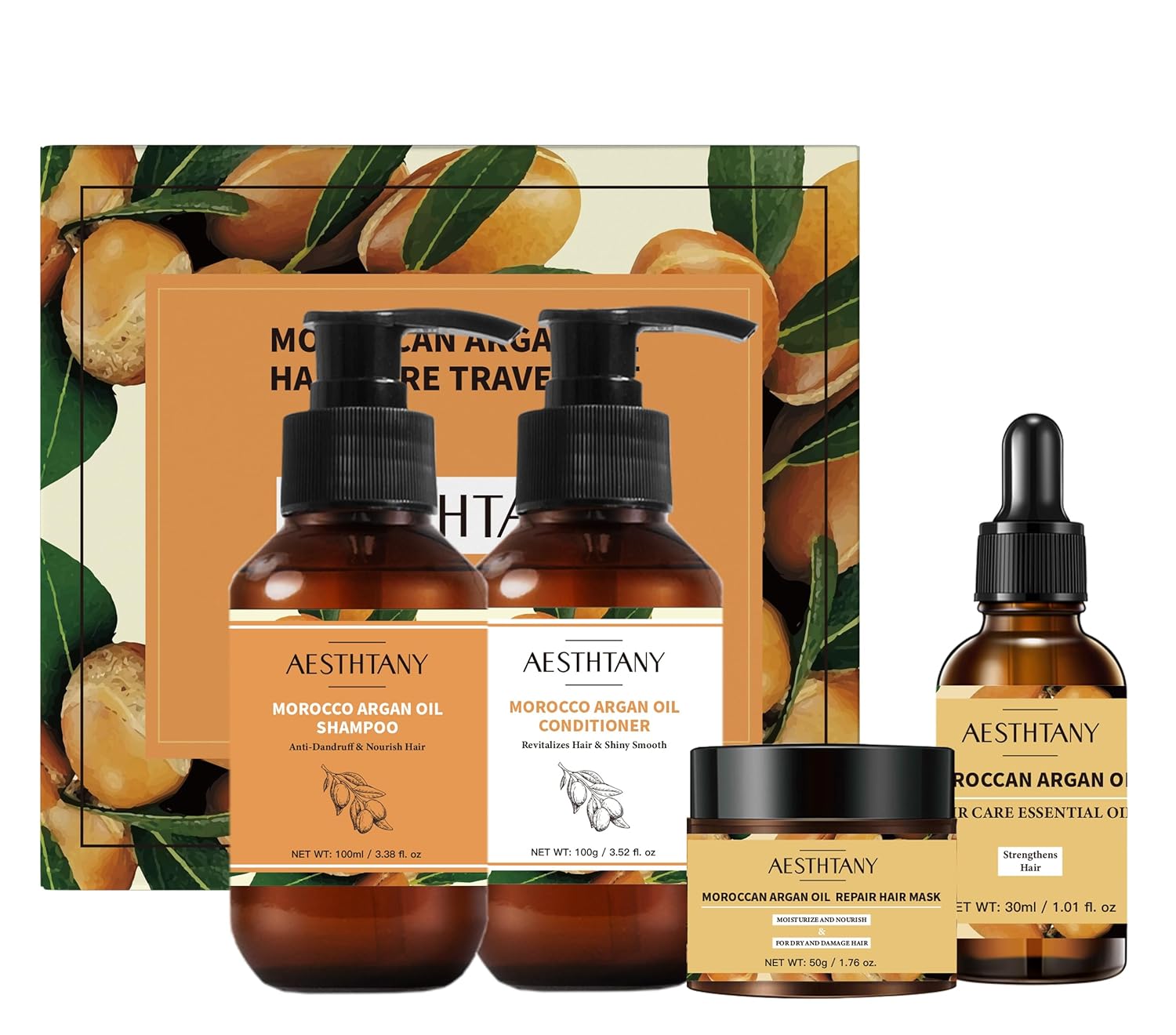 Travel-Sized Jojoba & Argan Oil Hair Set